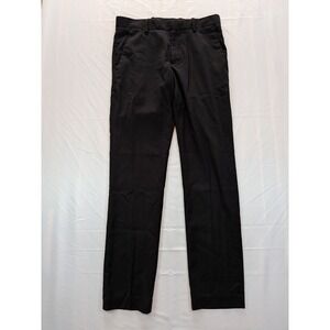 Perry Ellis Mens 28x30 Very Slim Stretch Dress Pants Black Flat Front Trousers